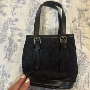 Black Louis Vuitton vintage mini bucket bag